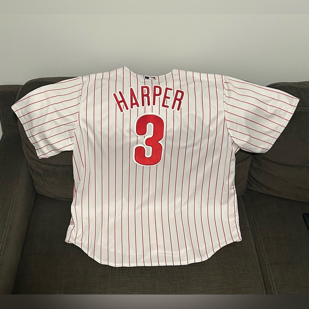 Nike Authentic Philadelphia Phillies Bryce Harper Baseball Jersey Men’s Sz XXL